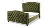 Marcella Upholstered Shelter Headboard Bed Set, Queen, Olive Green Performance Velvet 7