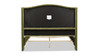 Marcella Upholstered Shelter Headboard Bed Set, Queen, Olive Green Performance Velvet 13