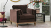 Knox 36" Modern Farmhouse Arm Chair, Deep Brown 10