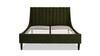 Aspen Vertical Tufted Modern Headboard Platform Bed Set, Queen, Olive Green 6