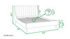 Aspen Vertical Tufted Modern Headboard Platform Bed Set, Queen, Olive Green 17
