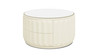 Facino 35.5" Round Storage Coffee Table, White Lacquer 7