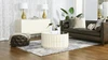 Facino 35.5" Round Storage Coffee Table, White Lacquer 3