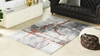 Quarry 5 x 6.5" Abstract Area Rug, Gray & Orange Polypropylene 4