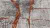 Quarry 5 x 6.5" Abstract Area Rug, Gray & Orange Polypropylene 10