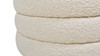 Fuji 19" Oversized Bouclé Round Storage Ottoman, Ivory White 5