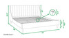Aspen Vertical Tufted Headboard Platform Bed Set, King, Caramel Tan Brown 18