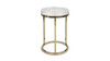 Dendros Live Edge Mimic Round Side Table, Gold & Acrylic 4