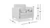 Knox 36" Modern Farmhouse Arm Chair, Opal Grey