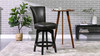 Henry 26” Armless Swivel Counter Height Bar Stool, Vintage Brown Faux Leather 12