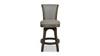 Henry 26” Armless Swivel Counter Height Bar Stool, Dark Heathered Grey Linen 3