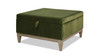 Knox 35" Square Storage Cocktail Ottoman, Olive Green 1