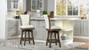 Henry 26” Armless Swivel Counter Height Bar Stool, Natural White Linen 12
