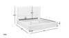 Manhattan Shelter King Platform Bed Frame, Light Beige 20