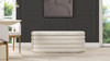 Fuji 49" Upholstered Bouclé Oval Storage Bench, Ivory White