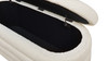 Fuji 49" Upholstered Bouclé Oval Storage Bench, Ivory White 11