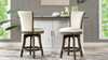 Henry 26” Armless Swivel Counter Height Bar Stool, Natural White Linen 2