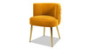 Misty Mid-Century Glam Barrel Accent Chair, Rich Yellow 1