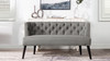 Celine Tufted Settee Nailhead Accents, Uptown Gray 2