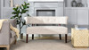 Jared Tufted Bench Settee, Sky Neutral 10