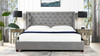 Manhattan Shelter King Platform Bed Frame, Opal Grey 4