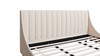 Aspen Vertical Tufted Headboard Platform Bed Set, King, Light Beige 8