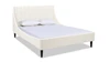 Aspen Vertical Tufted Headboard Platform Bed Set, Queen, Cloud White 1