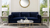 Knox 84" Modern Farmhouse Sofa, Dark Navy Blue 2