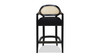 Americana Mid-Century Modern 26" Cane Back Counter Stool, Jet Black 4