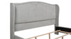 Carmen King Upholstered Wingback Panel Bed Frame, Silver Grey 10