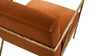 Aerin 24.5" Hammered Brass Upholstered Accent Arm Chair, Burnt Orange 9