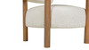 Fuji 37" Mid Century Modern Barrel Accent Arm Chair, Ivory White 9