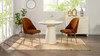 London Modern Glam Ruched Upholstered Dining Side Chair, Set of 2, Burnt Orange 15