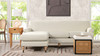 Alana 91" L-Shape Reversible Sectional Sofa, Light Beige 2