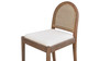 Panama 26.5" Curved Back Cane Rattan Counter Stool, Set of 2, Ivory White Boucle 9