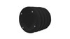 Fuji 19" Oversized Round Storage Ottoman, Ebony Black Bouclé 9