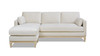 Knox 89" Modern Farmhouse Reversible Chaise Sectional Sofa, French Beige 1