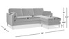 Knox 89" Modern Farmhouse Reversible Chaise Sectional Sofa, French Beige 18