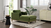 Knox 65" Modern Farmhouse Chaise Lounge Chair, Olive Green 19
