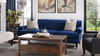 Alana Lawson Recessed Arm Sofa, Navy Blue 4