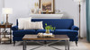 Alana Lawson Recessed Arm Sofa, Navy Blue 3