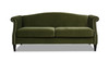 Elaine 77" Camel Back Small Space Sofa, Olive Green 1