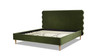 Stockholm Modern Wavy Headboard Platform Bed, King, Olive Green 5