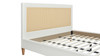 Haley Upholstered Cane-Back Platform Bed, King, Snow White 11