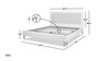 Haley Upholstered Cane-Back Platform Bed, King, Snow White 14