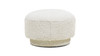Fuji 15" Mushroom Footstool Ottoman, Ivory White Bouclé 3