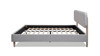 Diego Low Upholstered Platform Bed, Queen, Light Grey 8