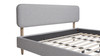 Diego Low Upholstered Platform Bed, Queen, Light Grey 13