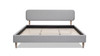 Diego Low Upholstered Platform Bed, King, Light Grey 7