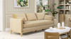 Knox 84" Modern Farmhouse Sofa, Fawn Brown 15